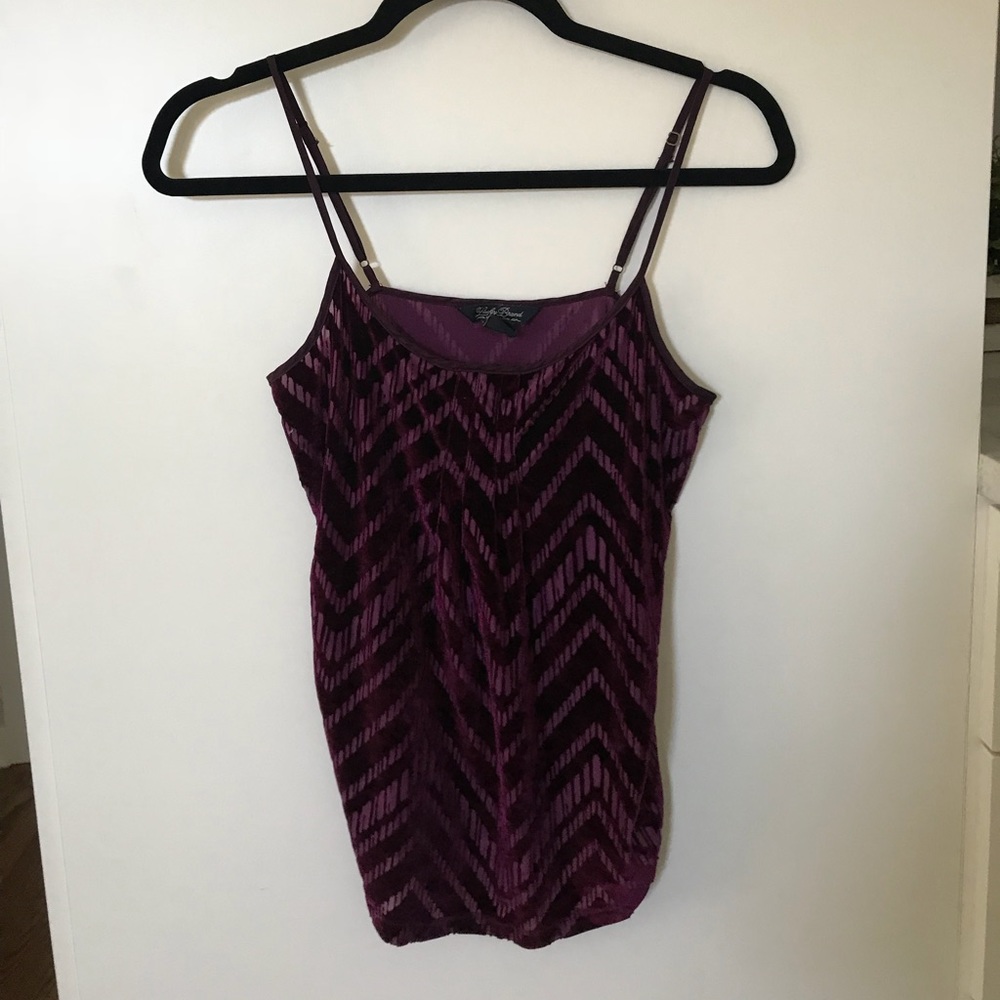 Lucky brand Maroon velvet tank